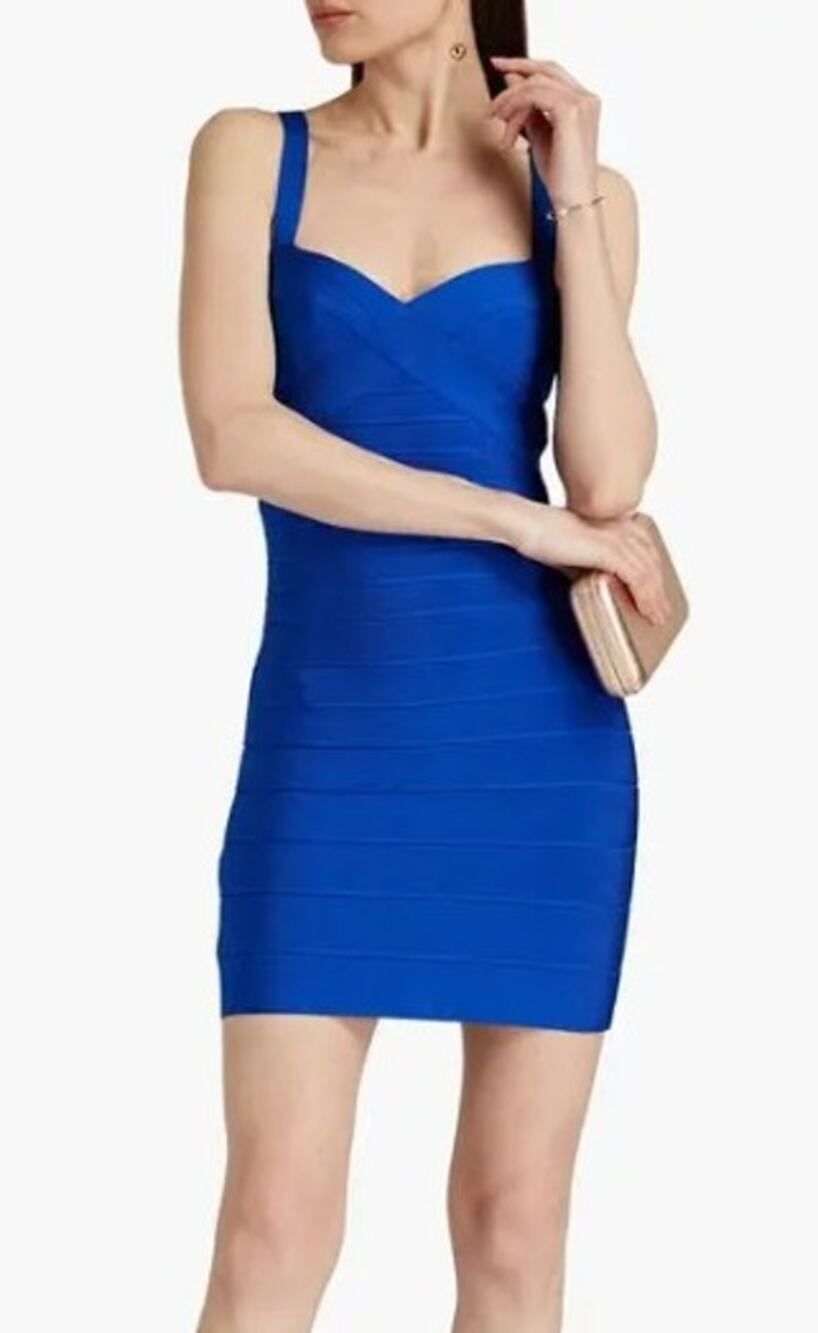 Hervé Léger Bandage Dress in Sapphire Blue Sz. S